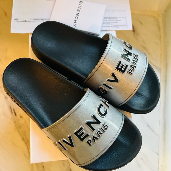 Two Pairs Givenchy Rubber Slides US Size 5 - Picture 6 of 14